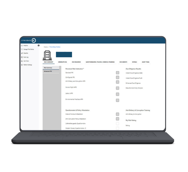 Manage Sustainability Risk | Ethixbase360