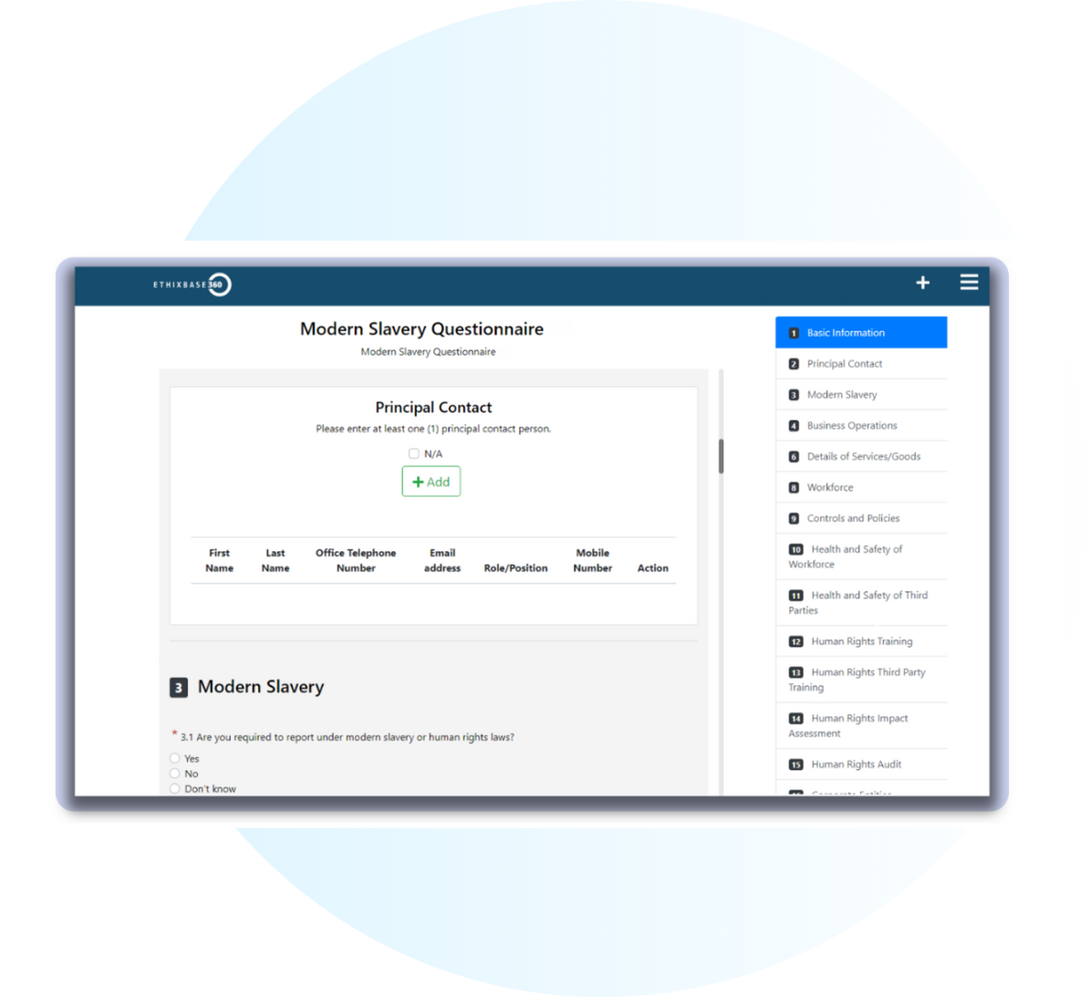  Modern Slavery Risk Assessment Questionnaire